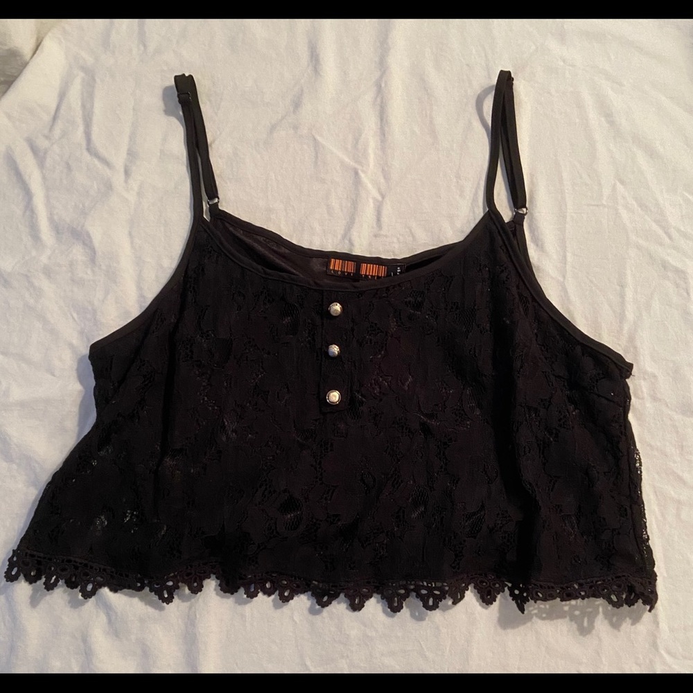 NWT Black Love Tree Tank Top (Size L)